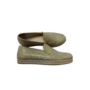 Stuart Weitzman Flats Gold Sparkly Shoes Slip on Women’s Size 8.5